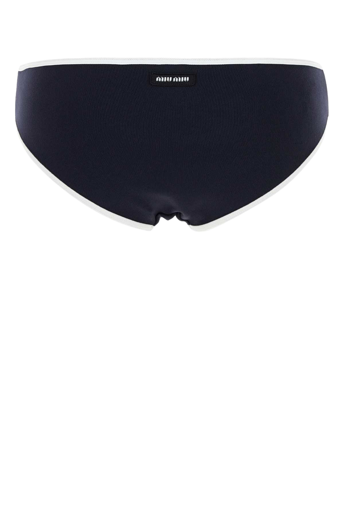 Midnight Blue Stretch Nylon Bikini Bottom Blubianco Intimo