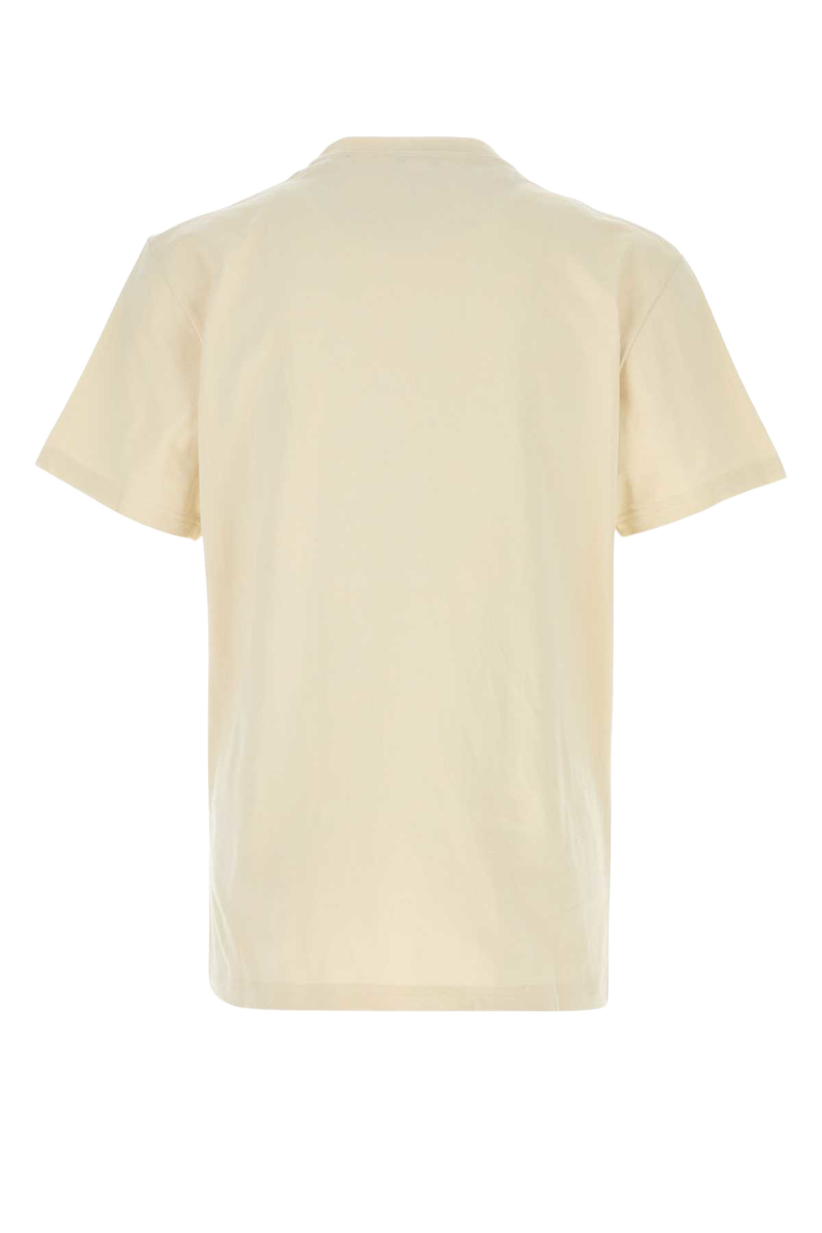 Cream Cotton T-Shirt Gessoiceblue Tcottonrcotton