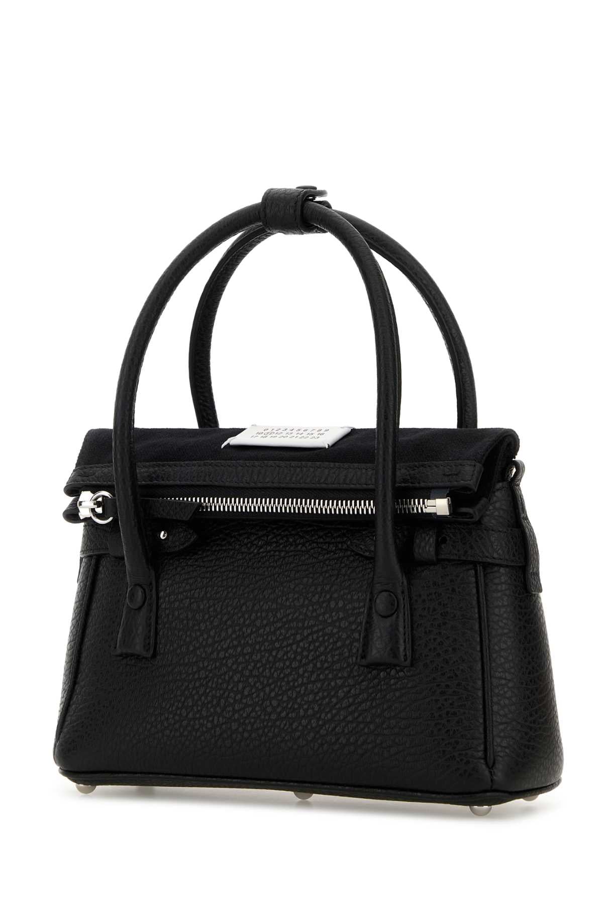 Black Leather Handbag Borse A Mano