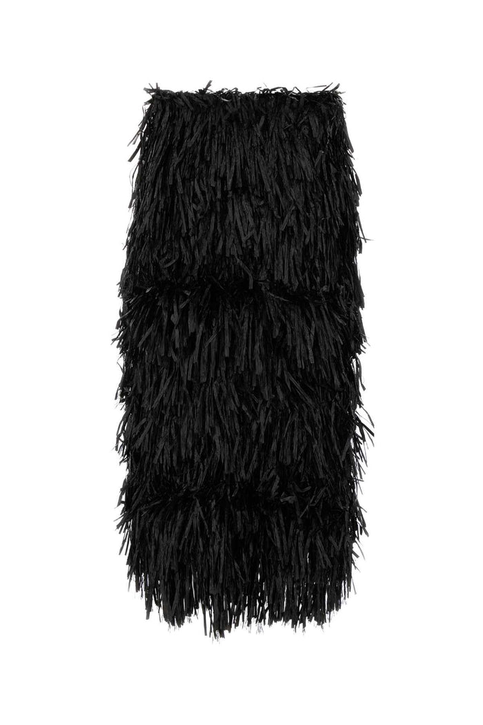Embellished Nylon Blend Skirt Black Gonne