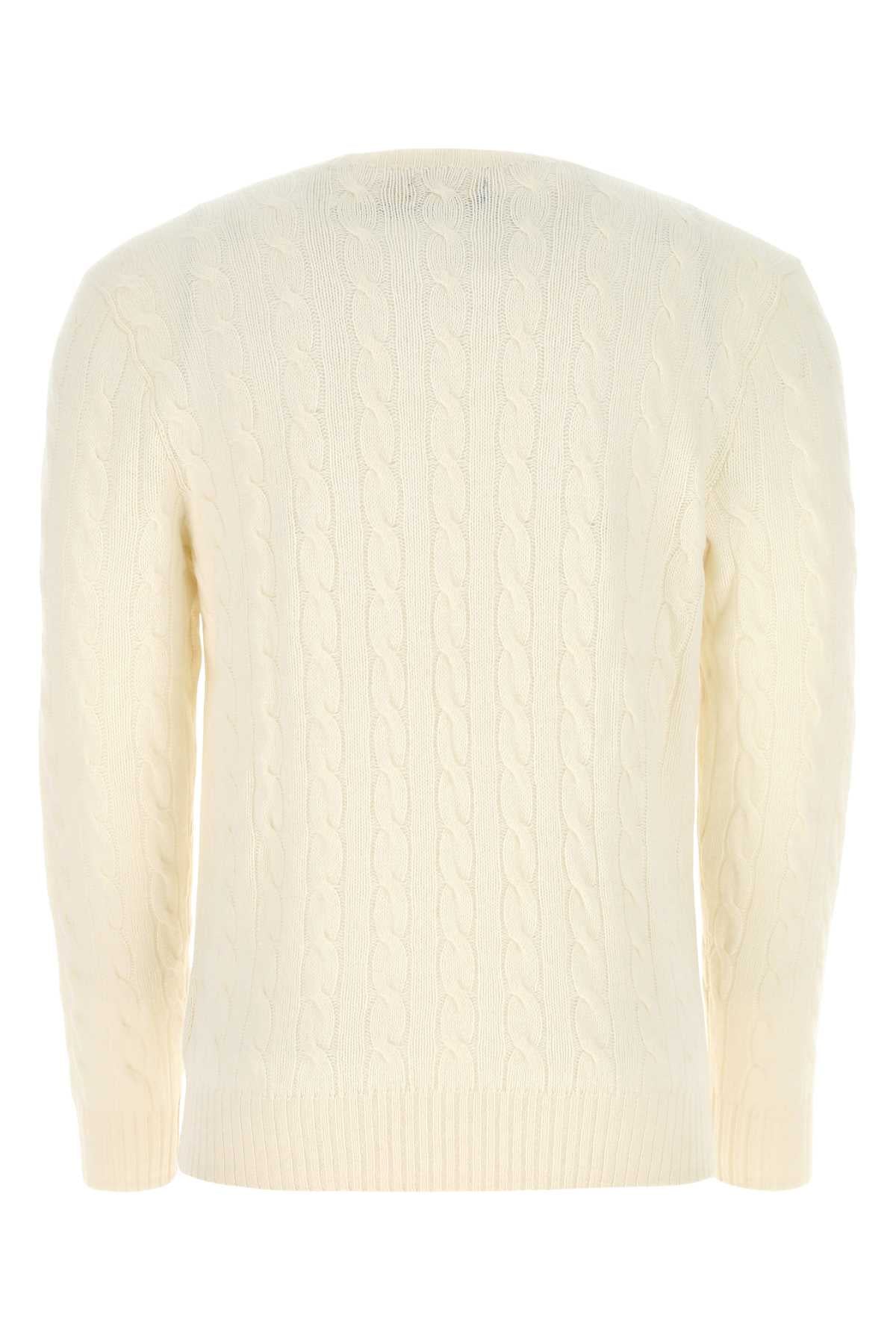 Ivory Wool Blend Sweater 010 Exterior:: Cashmere Maglieria
