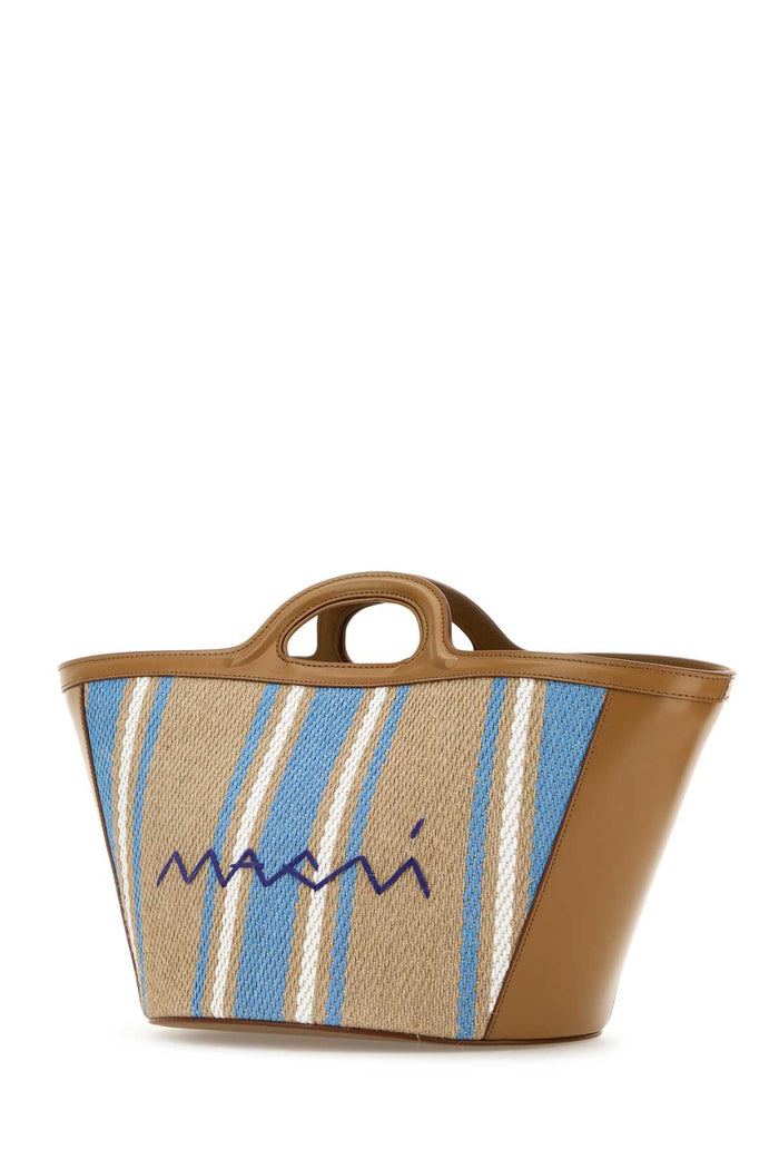 Embroidered Canvas Tropicalia Bucket Bag Cigaropallilywhite Borse A Mano