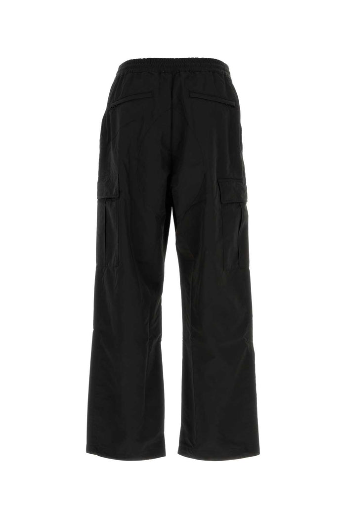 Black Nylon Blend Cargo Pant Exterior: Polyester Pantaloni