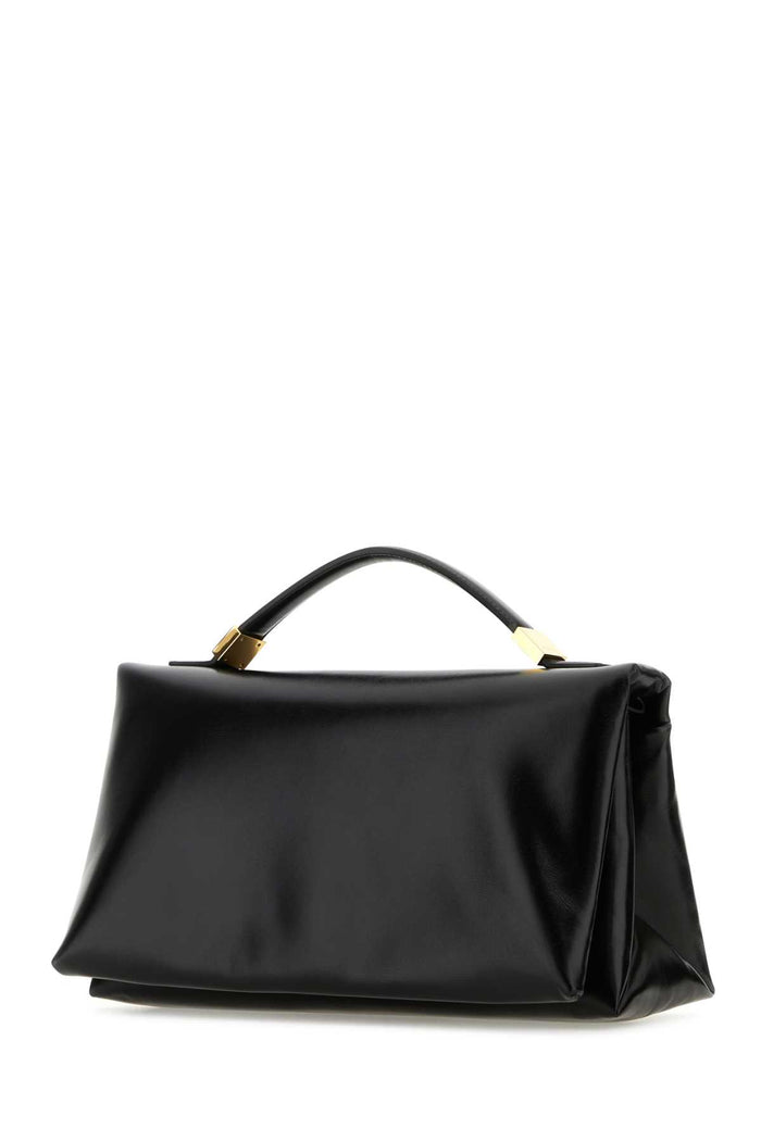 Black Leather Prisma Handbag 00n99 Borse A Mano