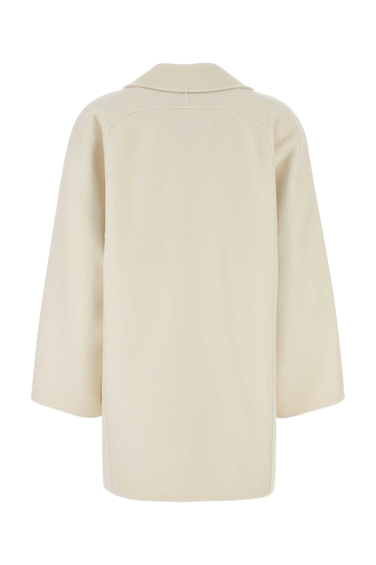 Ivory Wool Blend Orma Coat Bianco Cappotti