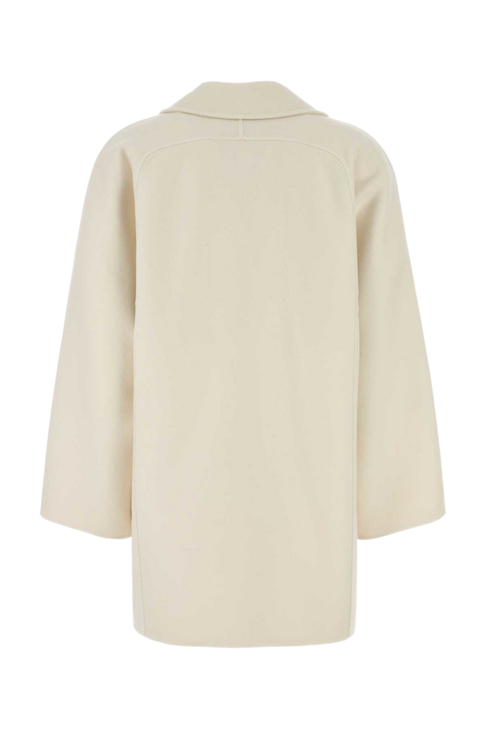Ivory Wool Blend Orma Coat Bianco Cappotti