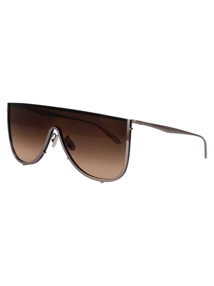 Ruthenium-ruthenium-brown Metal Sunglasses