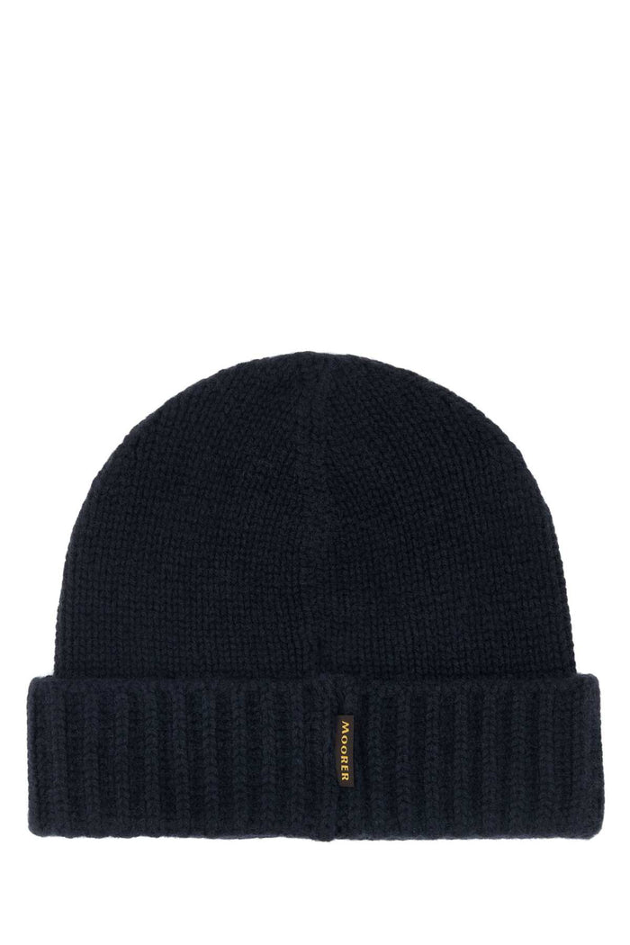 Navy Blue Cashmere Beanie Hat Beluga Exterior: Cuffie