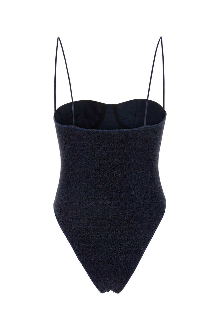 Midnight Blue Nylon Blend Swimsuit Nightblue Costumi Da Bagno