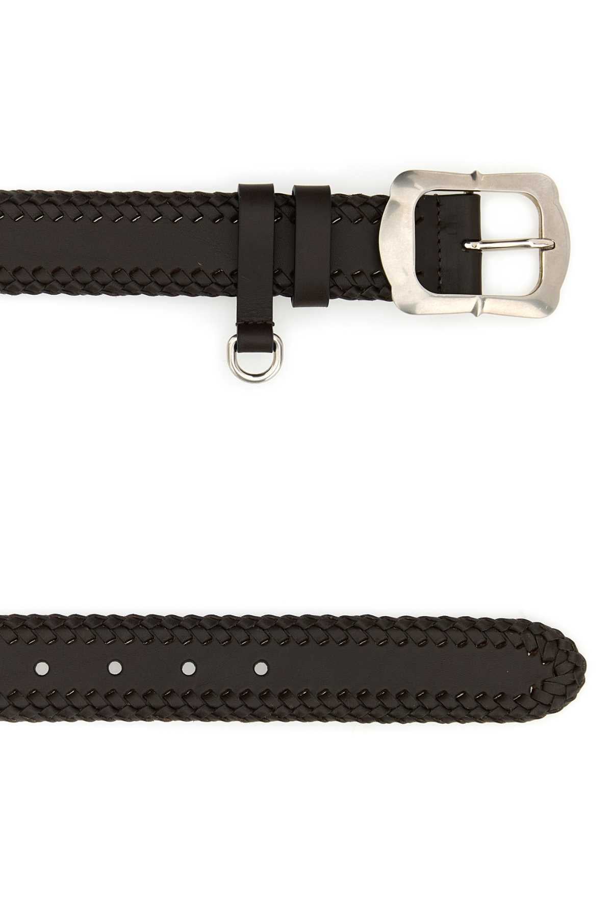 Brown Leather Belt Caffe' Cinture