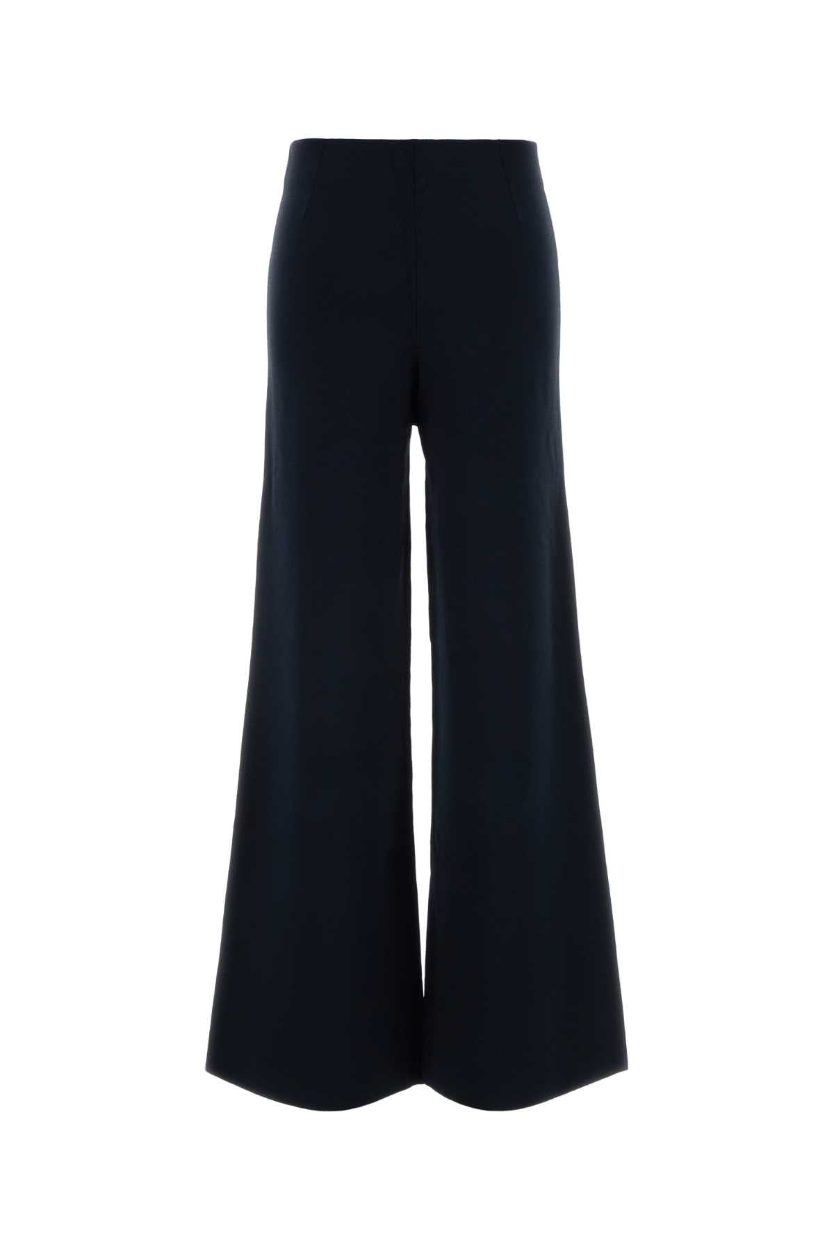 Midnight Blue Knit Strillo Wide-Leg Pant Blu Marino Exterior: Viscose Nylon Pantaloni