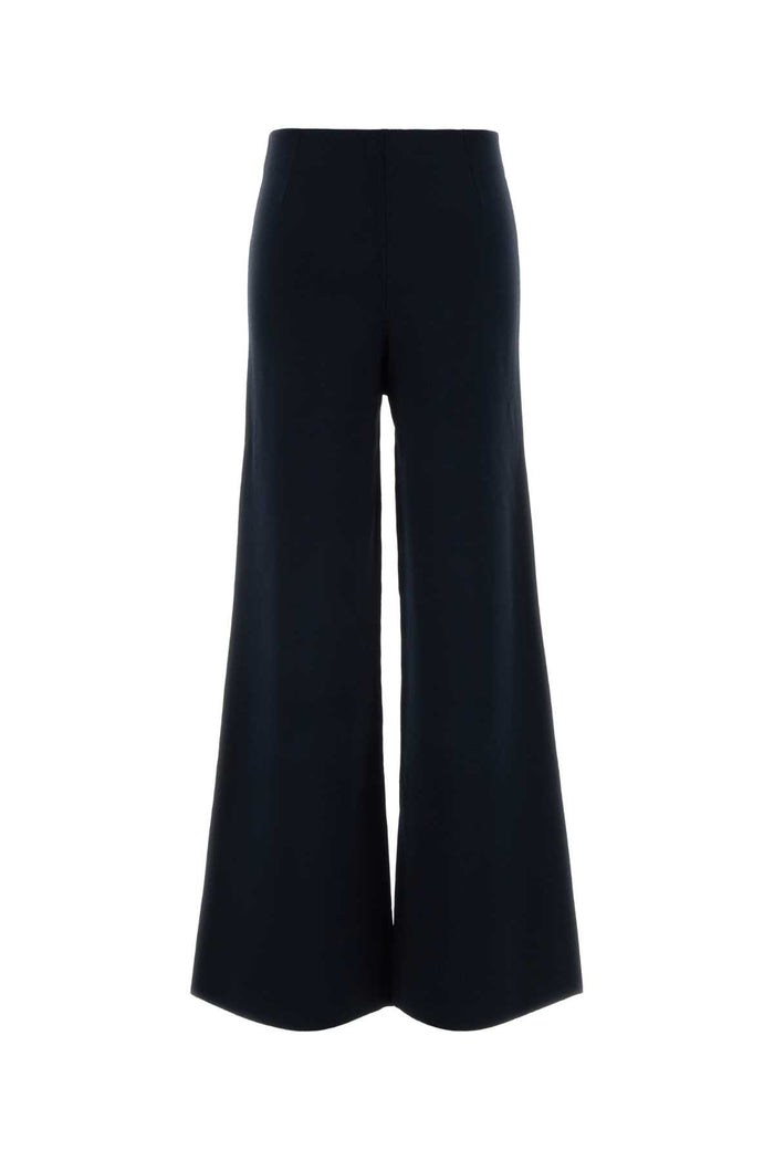 Midnight Blue Knit Strillo Wide-Leg Pant Blu Marino Exterior: Viscose Nylon Pantaloni