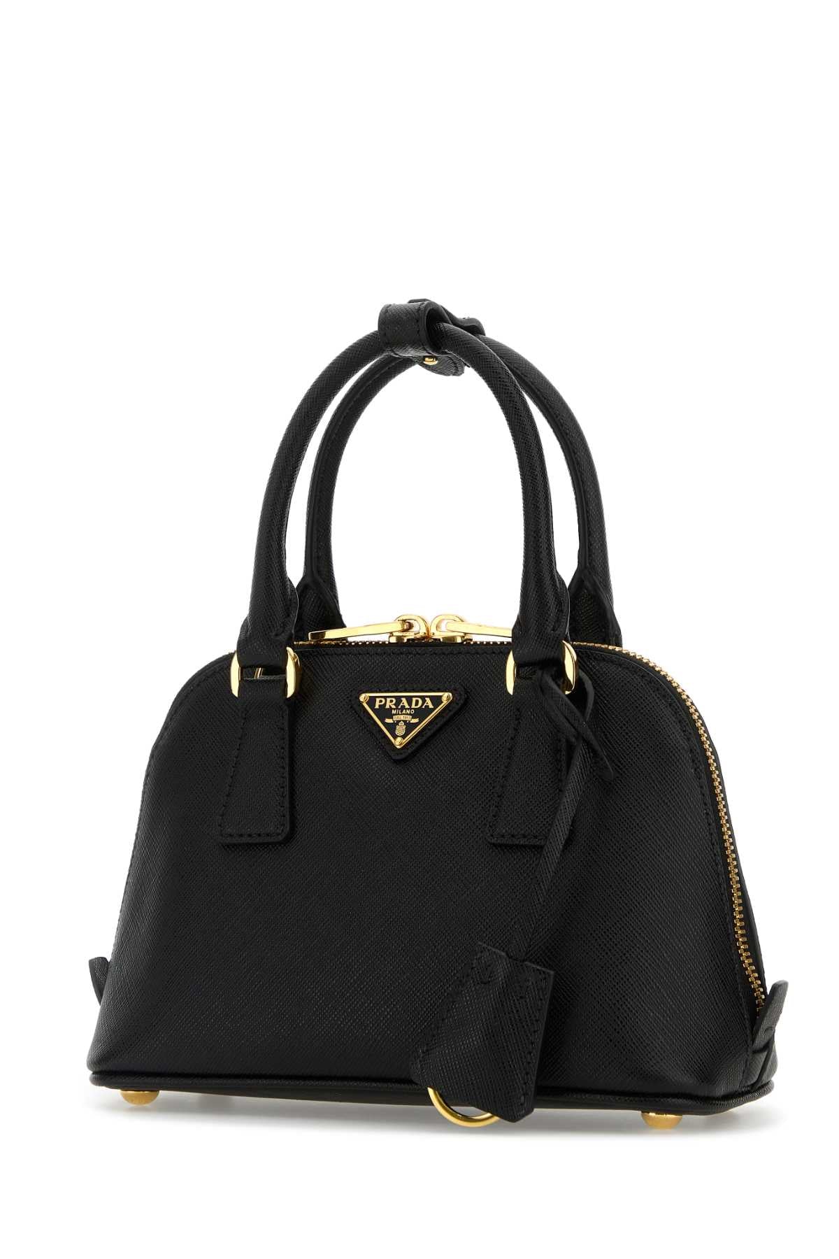 Black Leather Handbag Nero Vitello Borse A Mano