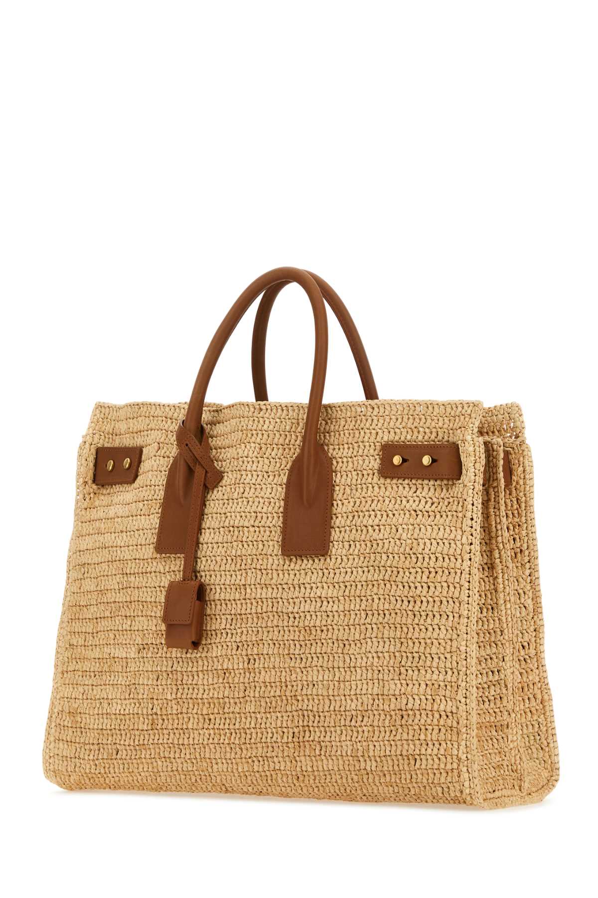 Raffia Medium Sac De Jour Shopping Bag Naturalebrick Borse A Mano