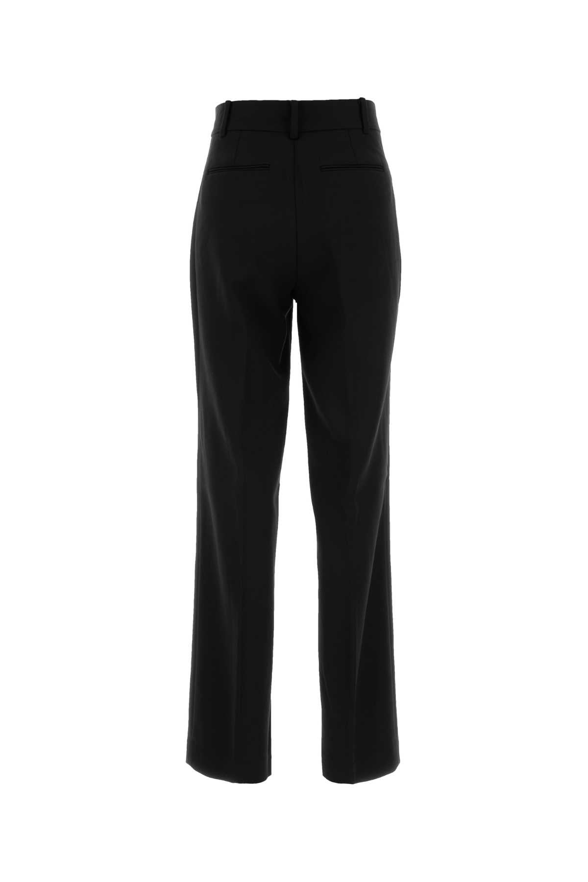 Black Polyester Blend Dress Pantaloni