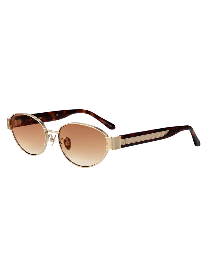 Sheri Light Gold/ Dark T-shell/camel Grad Titanium Sunglasses
