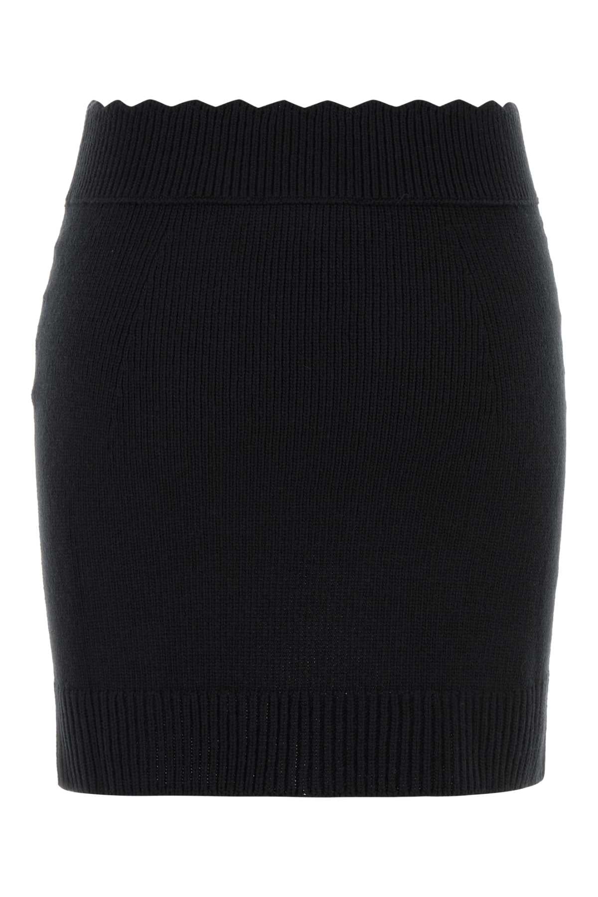 Ch25wmj05570 001 Black Exterior: Wool Cashmere Gonne