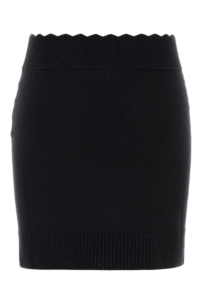 Ch25wmj05570 001 Black Exterior: Wool Cashmere Gonne