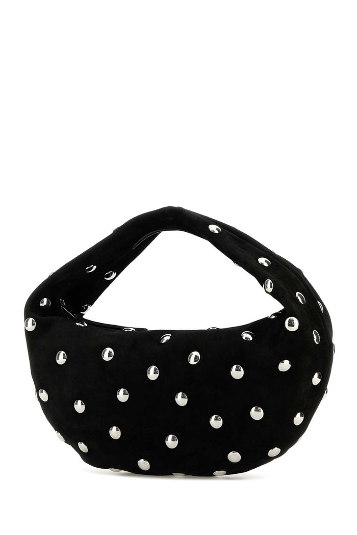 Black Suede Medium Olivia Shoulder Bag Calfskin Borse A Mano