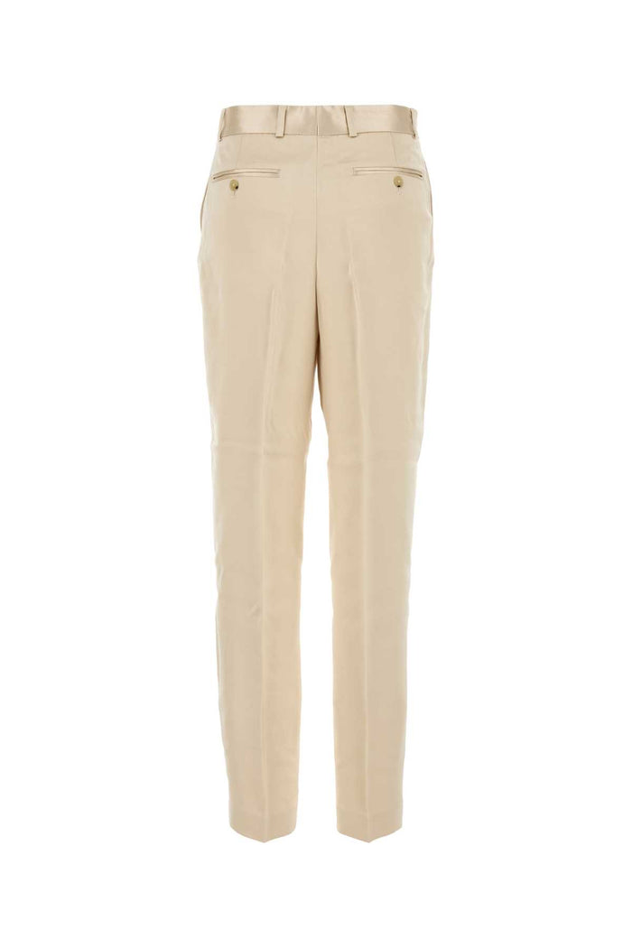 Sand Satin Pant Ecru Exterior: Viscose Pantaloni