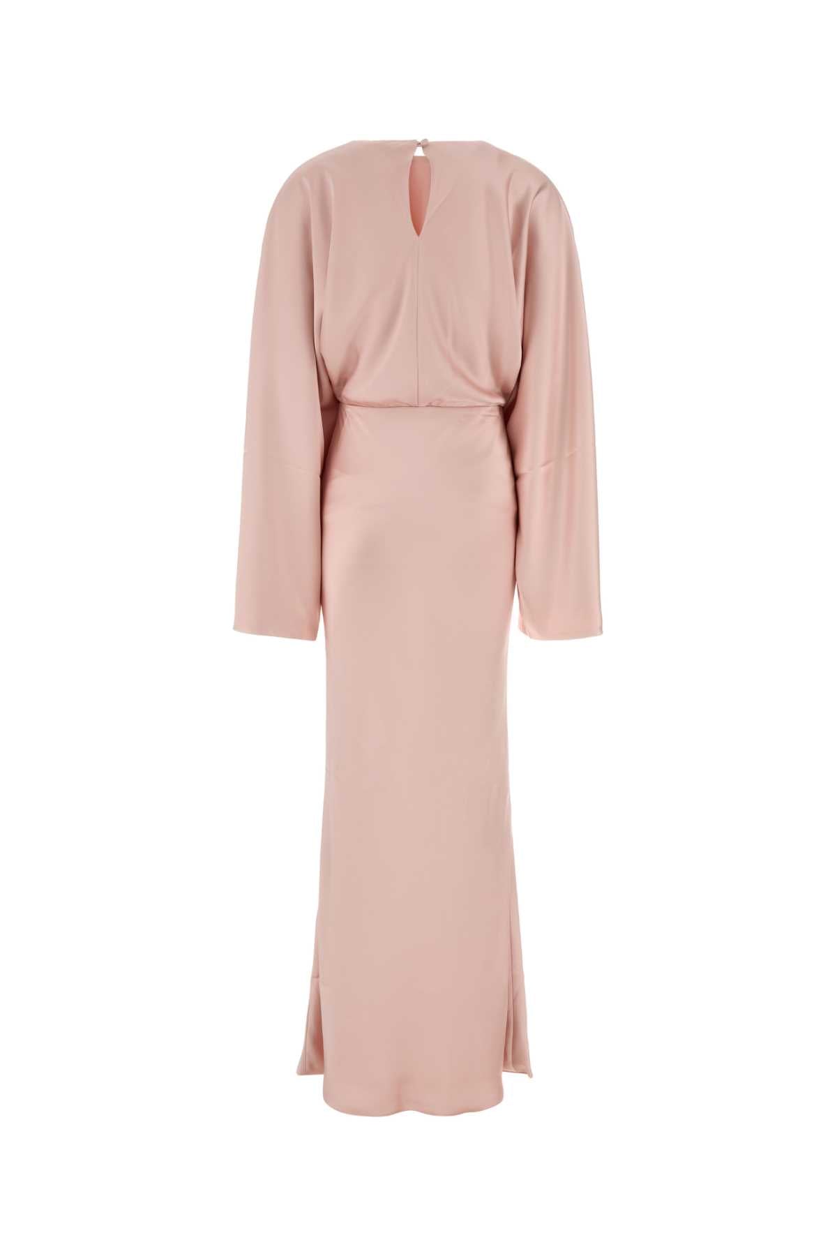 Pink Satin Long Dress Balletpink Exterior: Polyester Gonne
