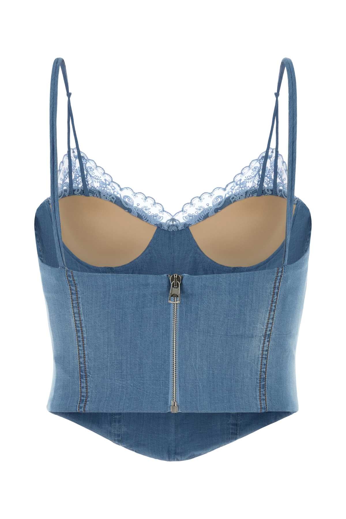Denim Bodice Blu Exterior: Cotton Maglie