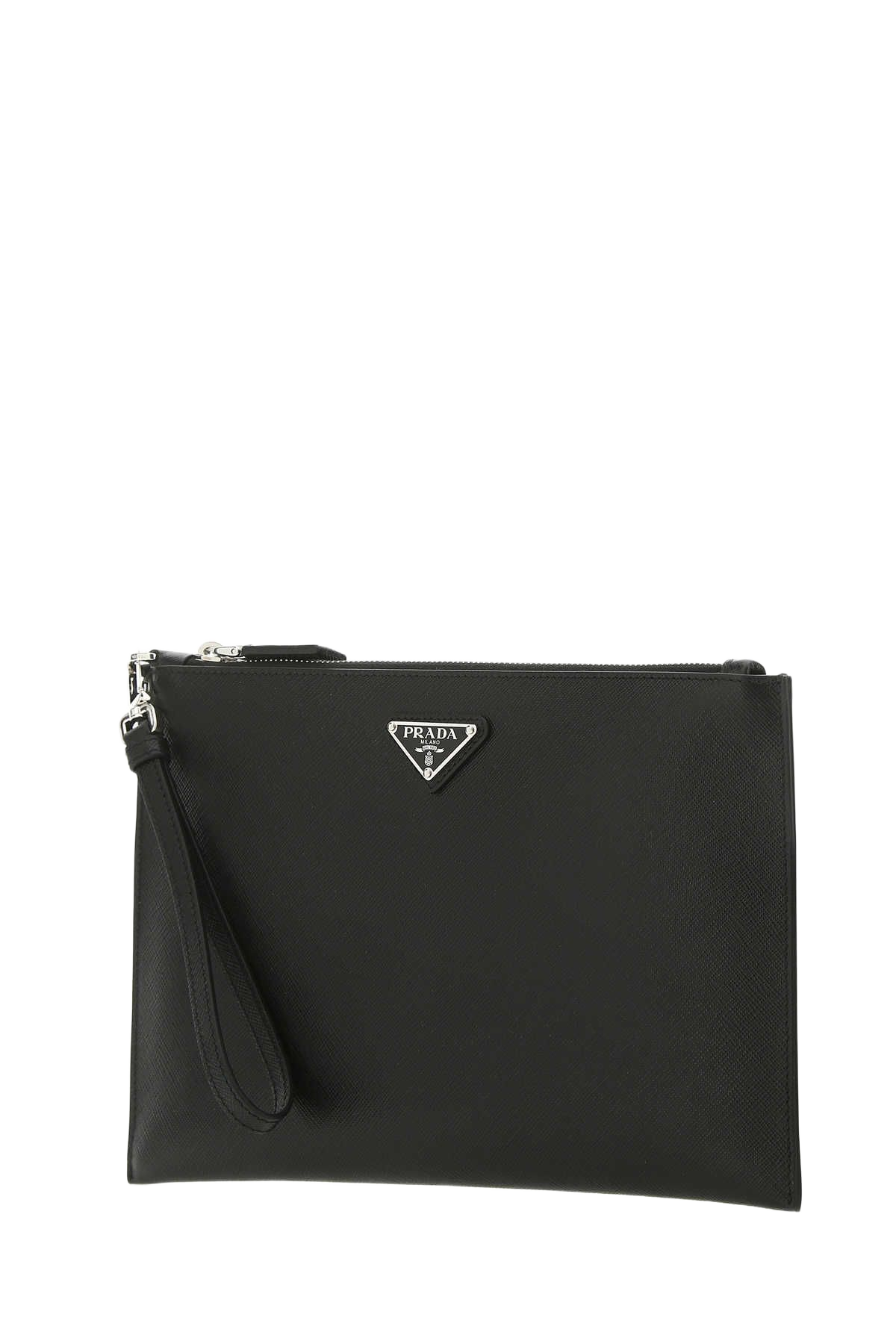 Black Leather Clutch F0002 Vitello