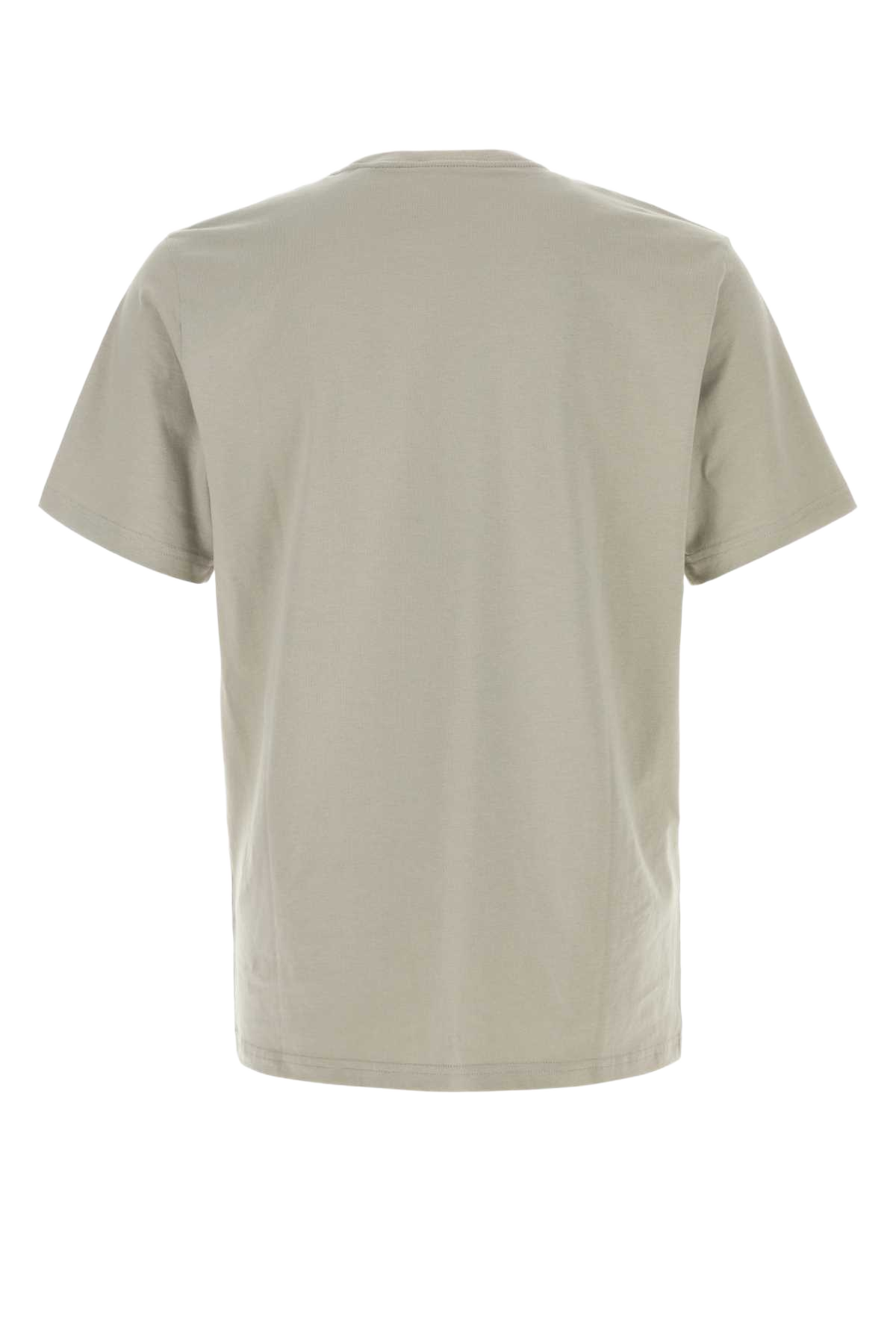 Dove Grey Cotton S-S Pocket T-Shirt Beige Exterior