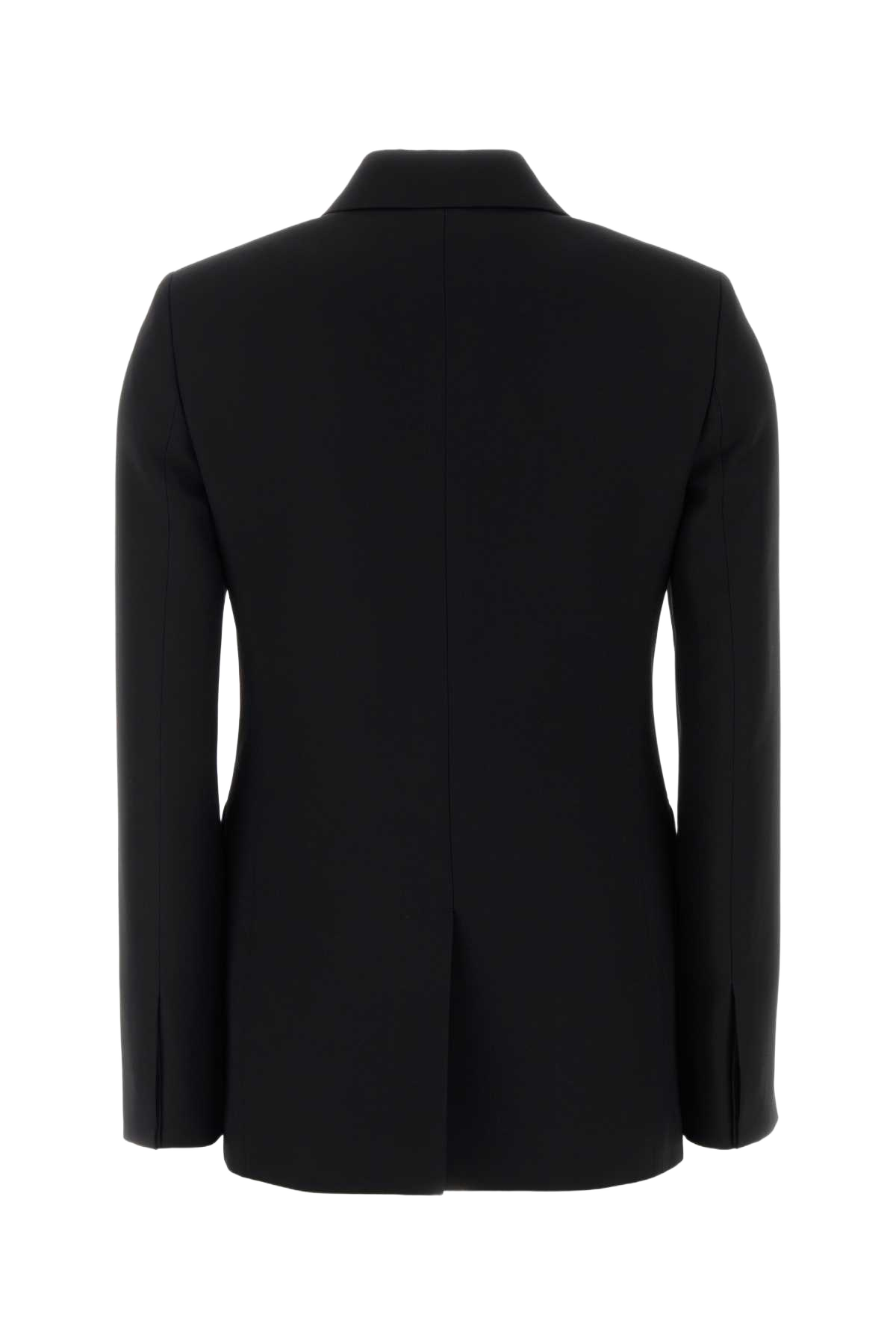 Black Cady Blazer Silk Mix Giacche E Gilet