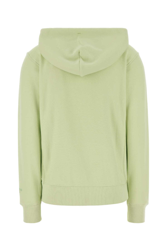 Light Green Cotton Sweatshirt Almondgreen Exterior: Felpe