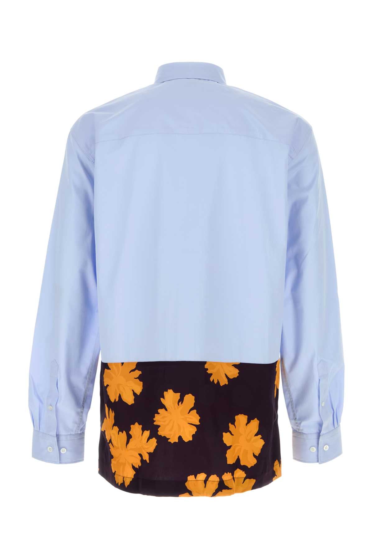 Light Blue Poplin Shirt Lightblue Co Cv Camicie