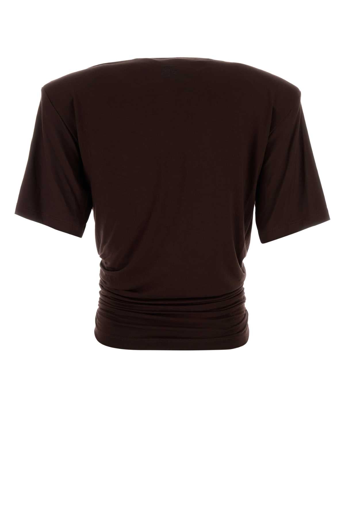 Brown Exterior: Circulose Elastane T-shirt