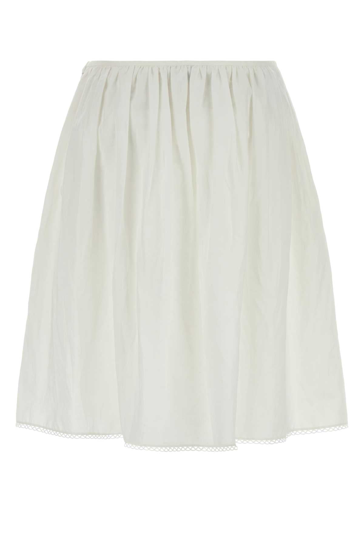 Bianco Exterior: Cotton Linen Gonne