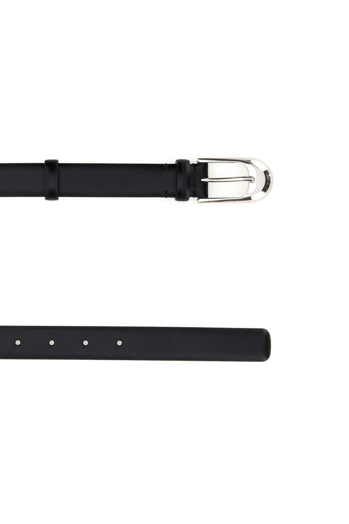 Black Leather Belt Cinture