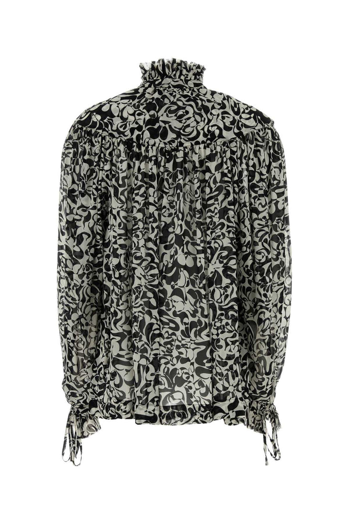 Printed Viscose Catya Blouse Black Maglie