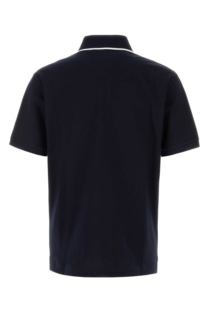 Midnight Blue Stretch Piquet Polo Shirt Bluenavy Exterior: Cotton Elastane