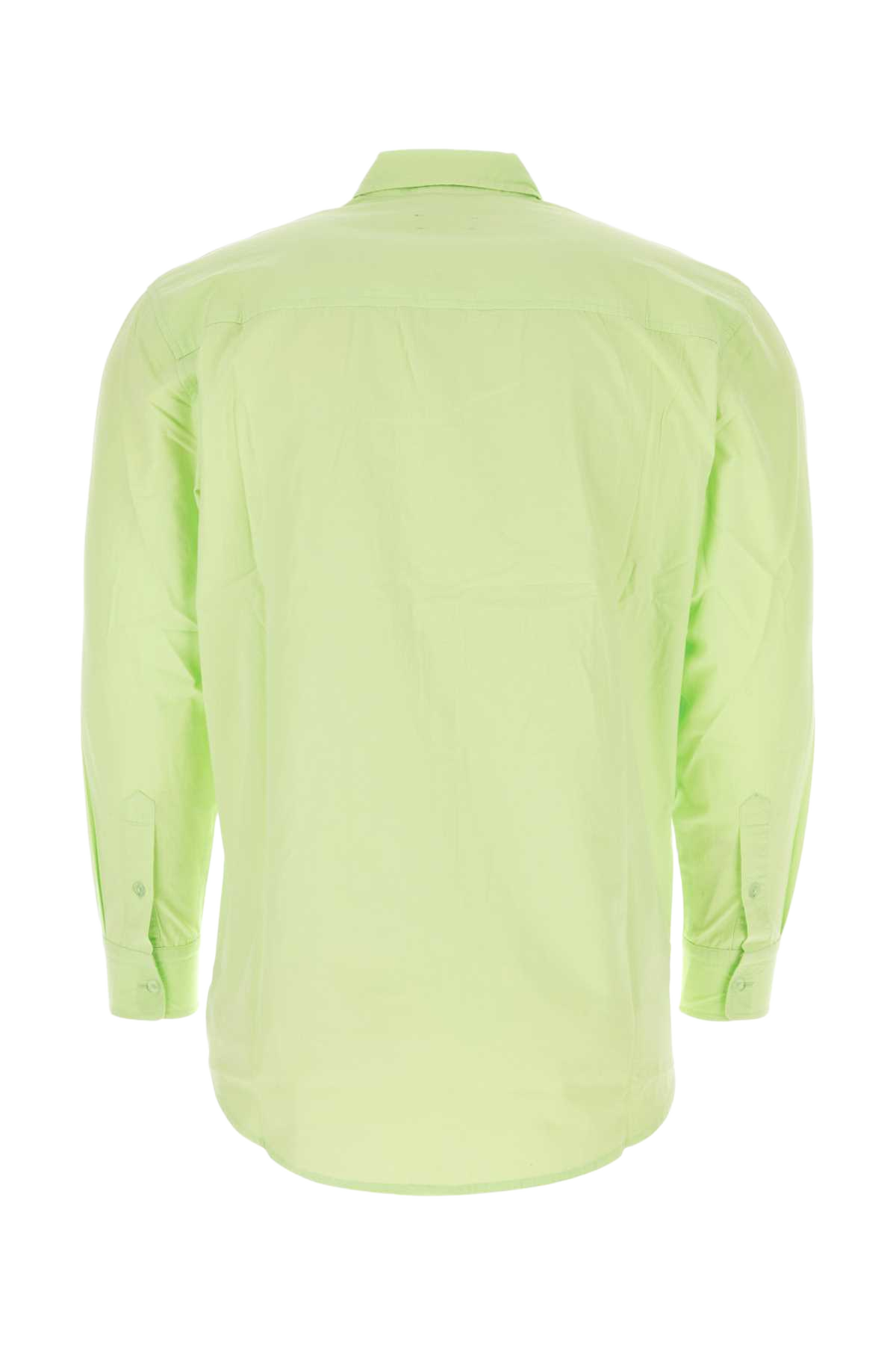 Acid Green Poplin Vito Shirt Exterior: Cotton Camicie