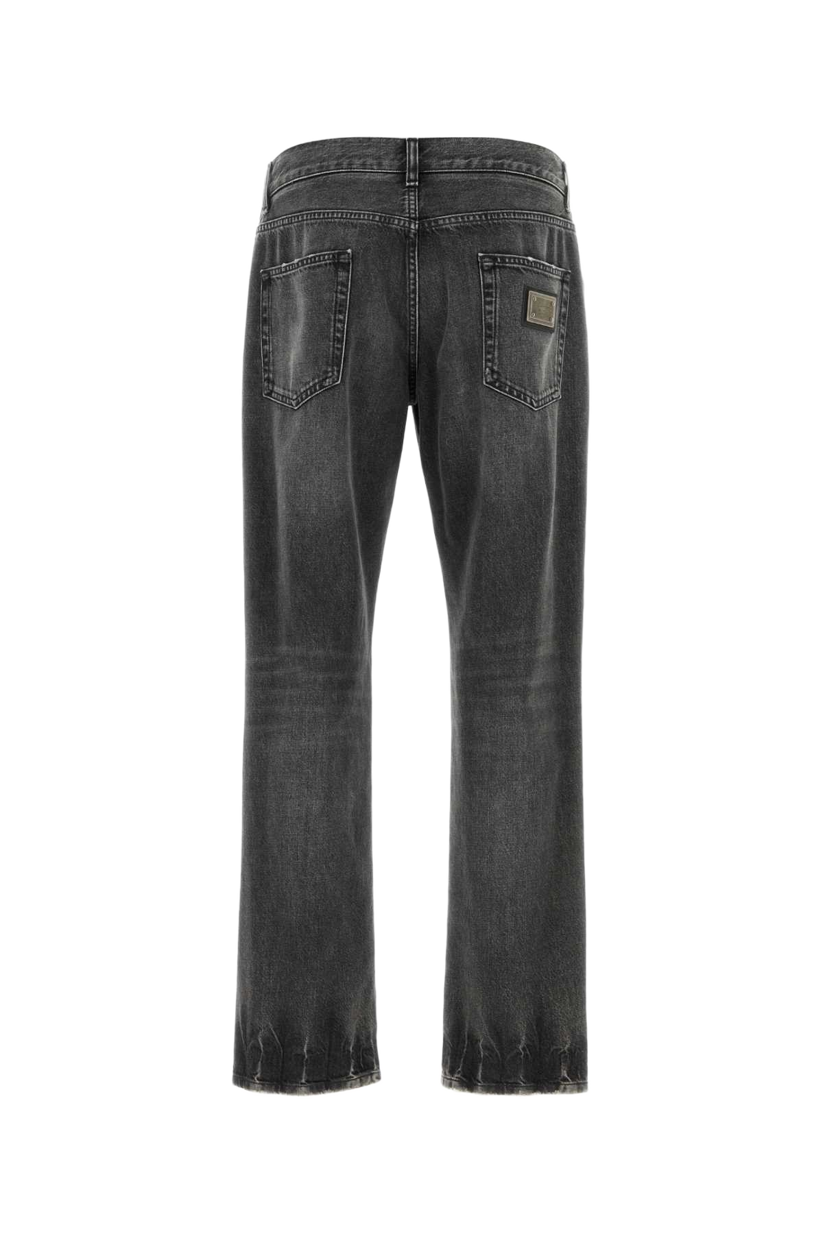 Black Denim Jeans Varianteabbinata Exterior: Cotton