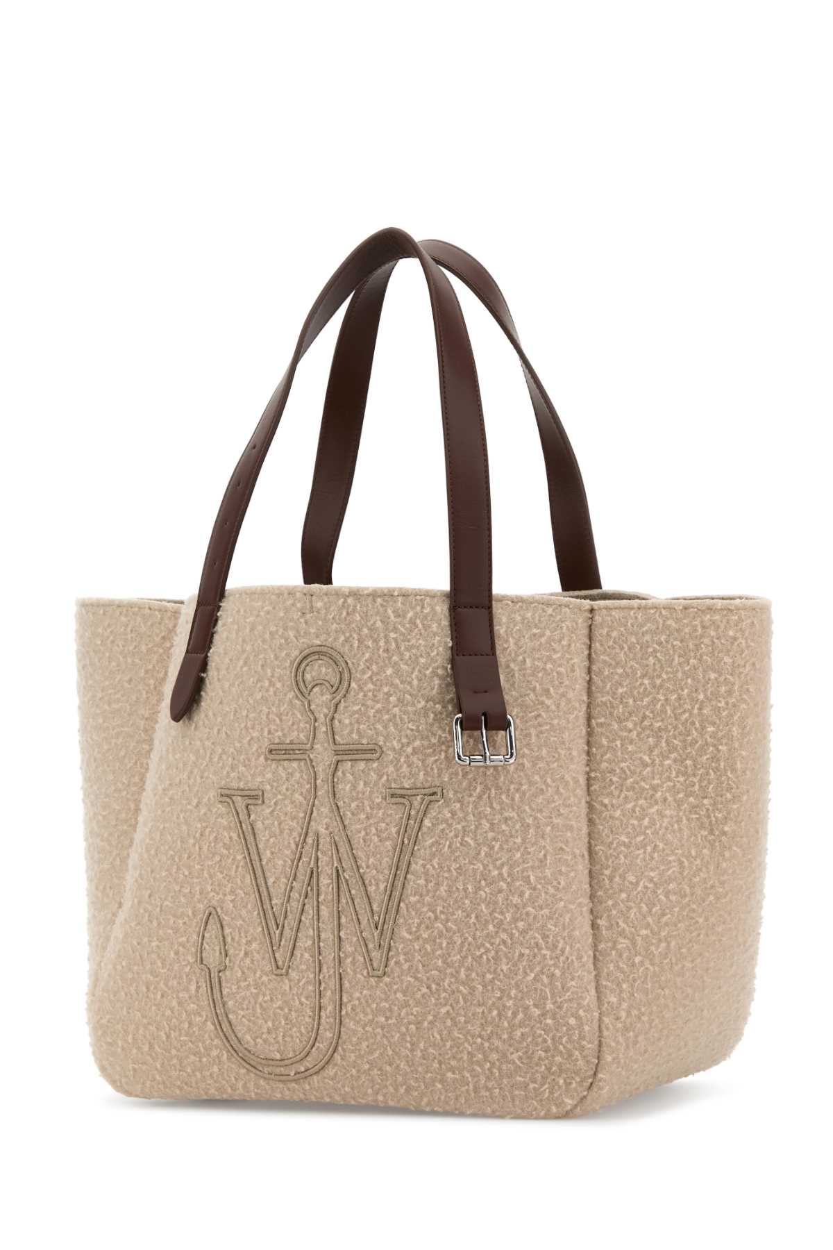 Beige Fabric Belt Shopping Bag Borse A Mano
