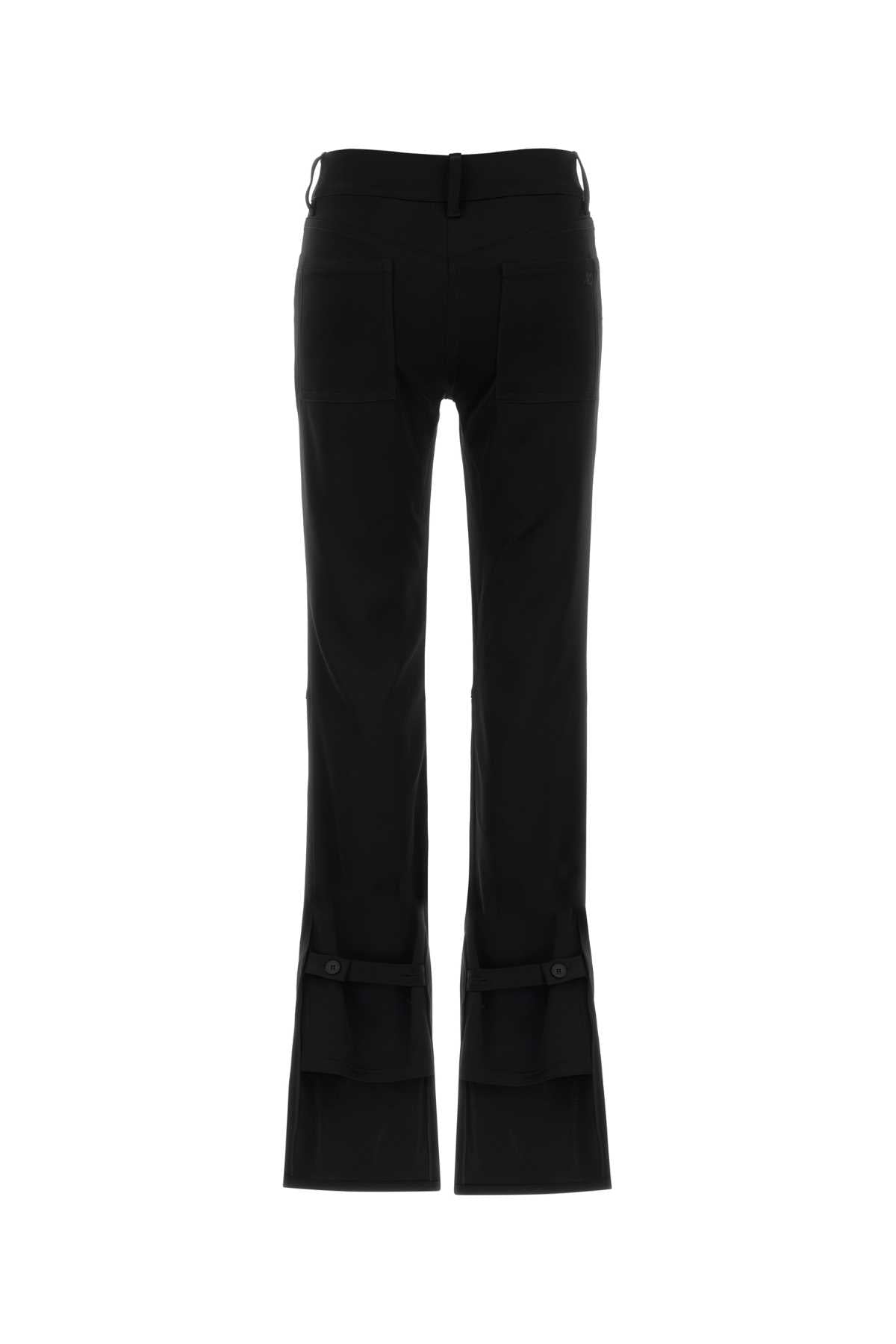 Black Satin Pant Exterior: Acetate Polyester Pantaloni