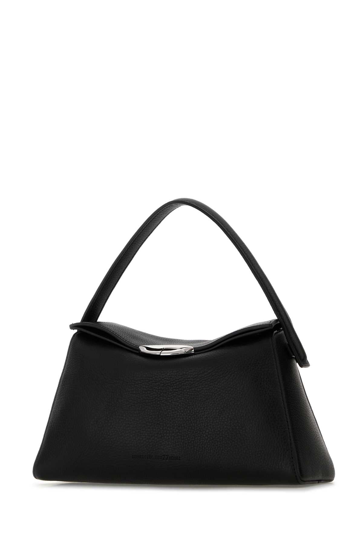 Black Leather Large Elif Handbag Meteorite Borse A Mano