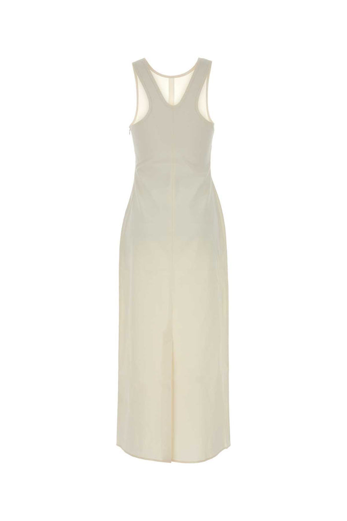 Ivory Cotton Dress Milk Exterior: Abiti