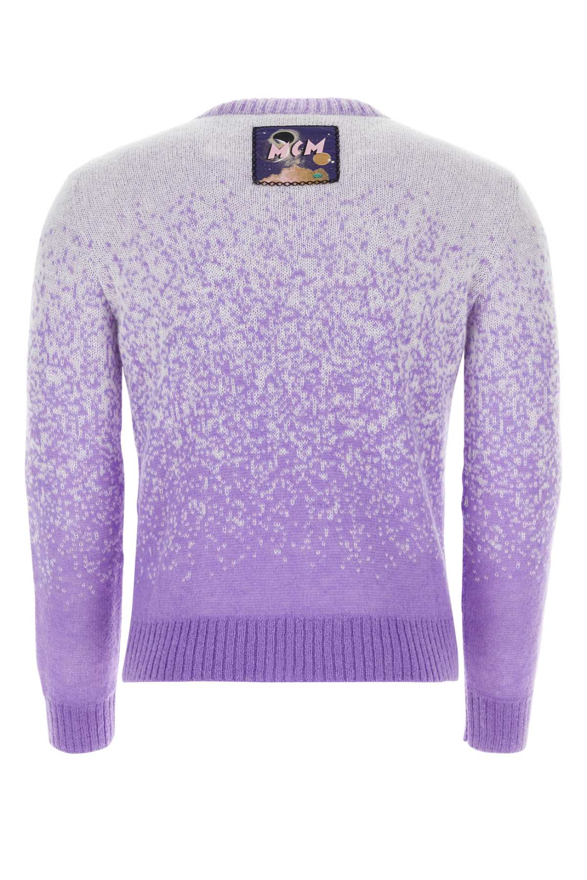 Two-Tone Nylon Blend Sweater Dahlia Purple Exterior: Mohair Wool Maglieria