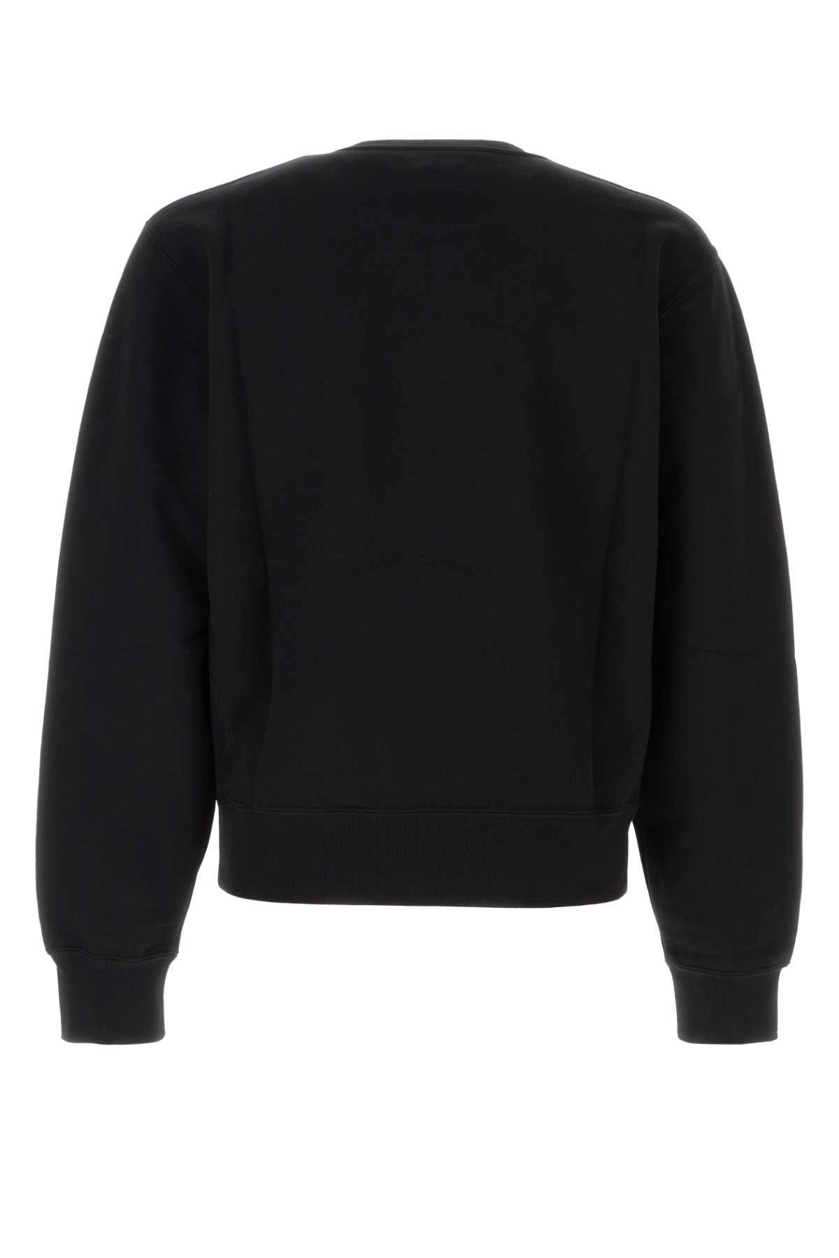 Black Cotton Sweatshirt Nero Exterior: Maglie