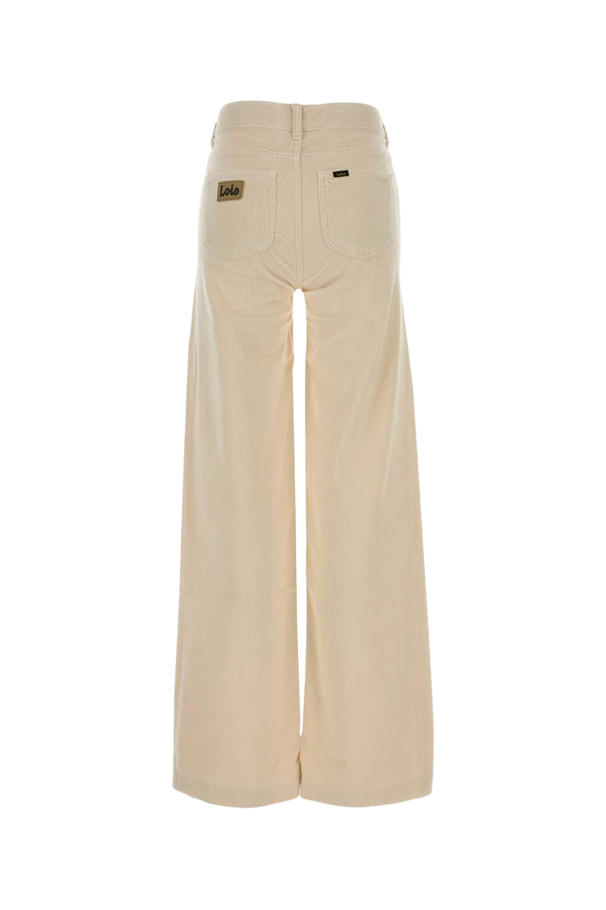 Ivory Stretch Corduroy Mistral Palazzo Pant Ecru Jean