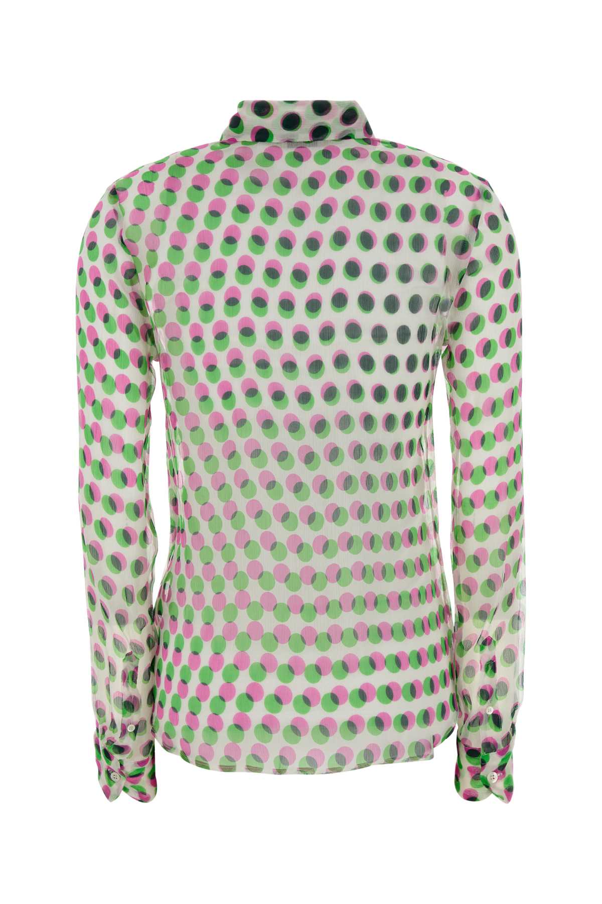 Printed Chiffon Cloudy Shirt Ecru Exterior: Silk Camicie