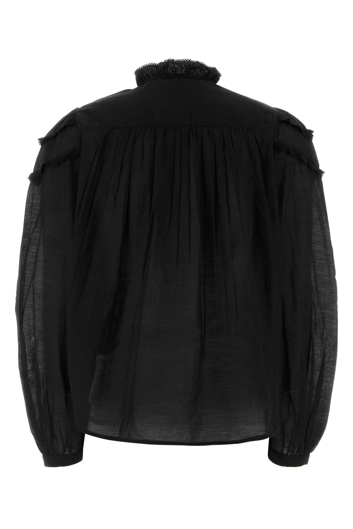 Black Cotton Blend Christa Shirt Camicie