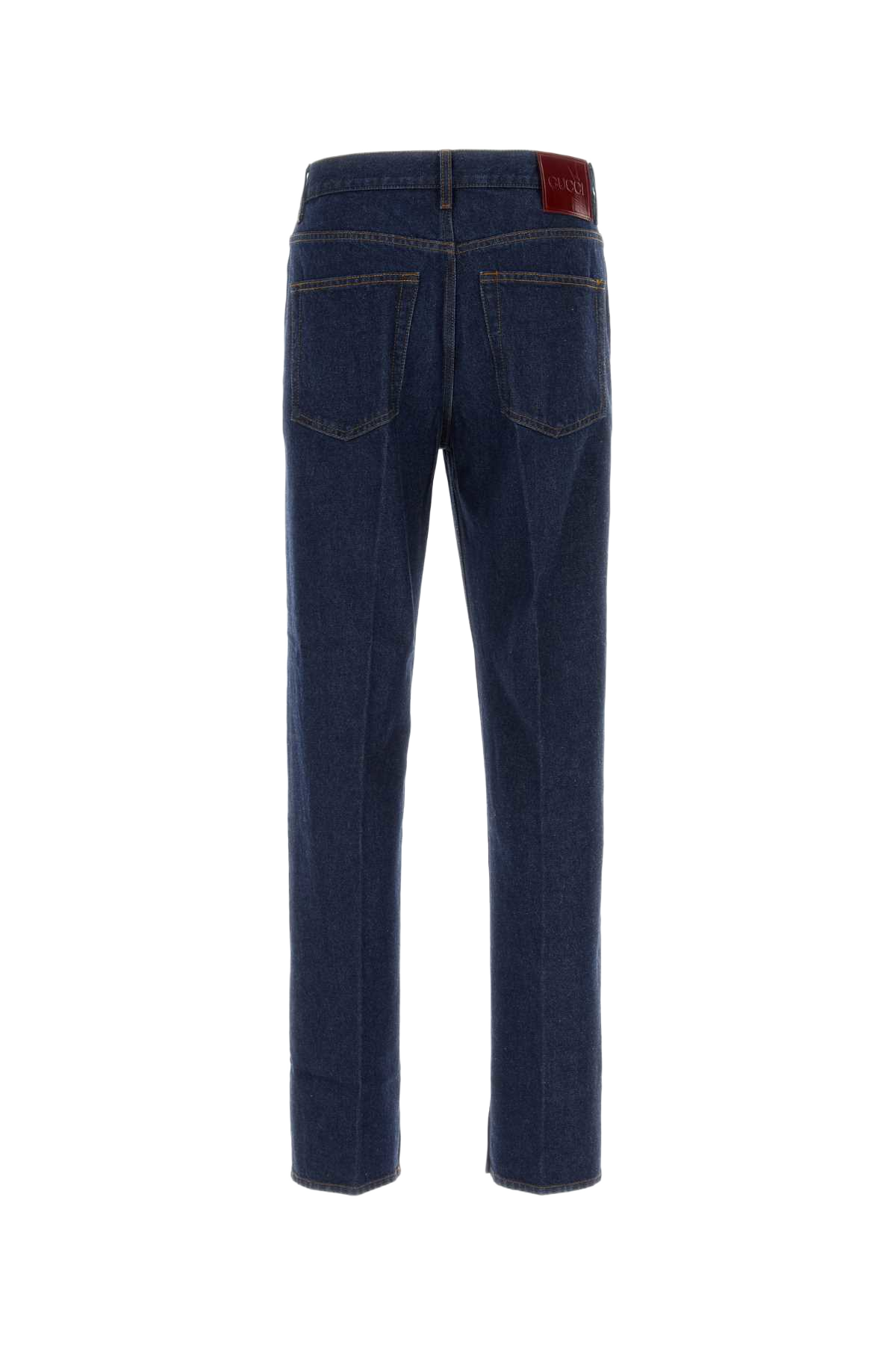 Dark Blue Denim Jeans Darkblue Exterior: Cotton