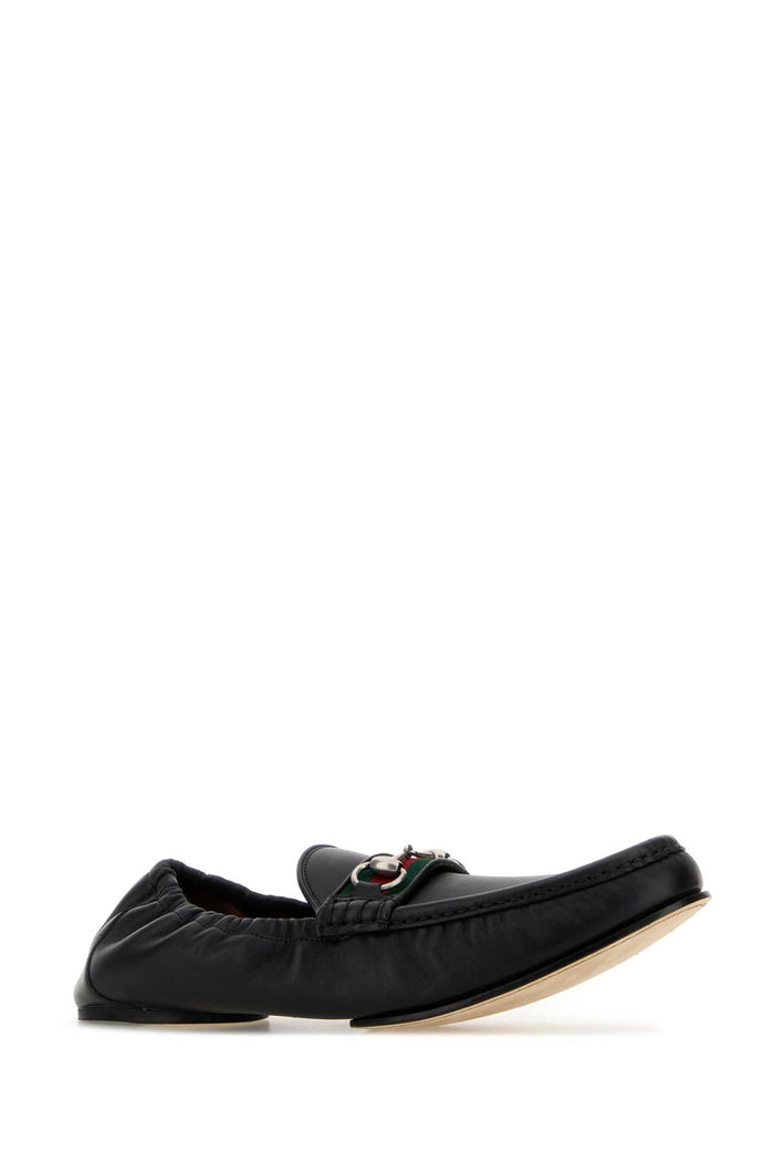 Black Leather Horsebit 1953 Loafers Blackvrv Lamb Mocassini