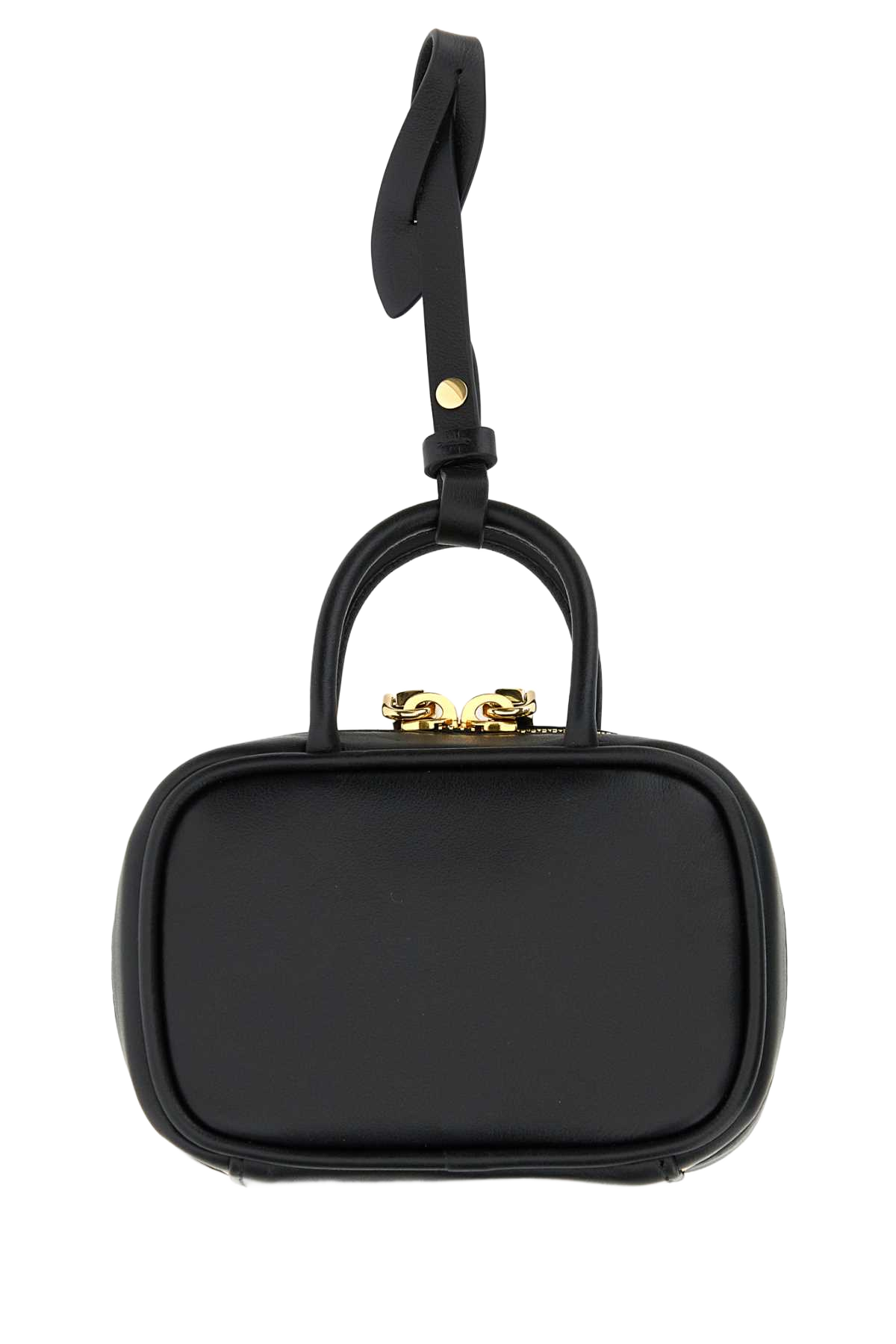 Black Leather Beau Keyring Necessaire Nero Vitello Portachiavi